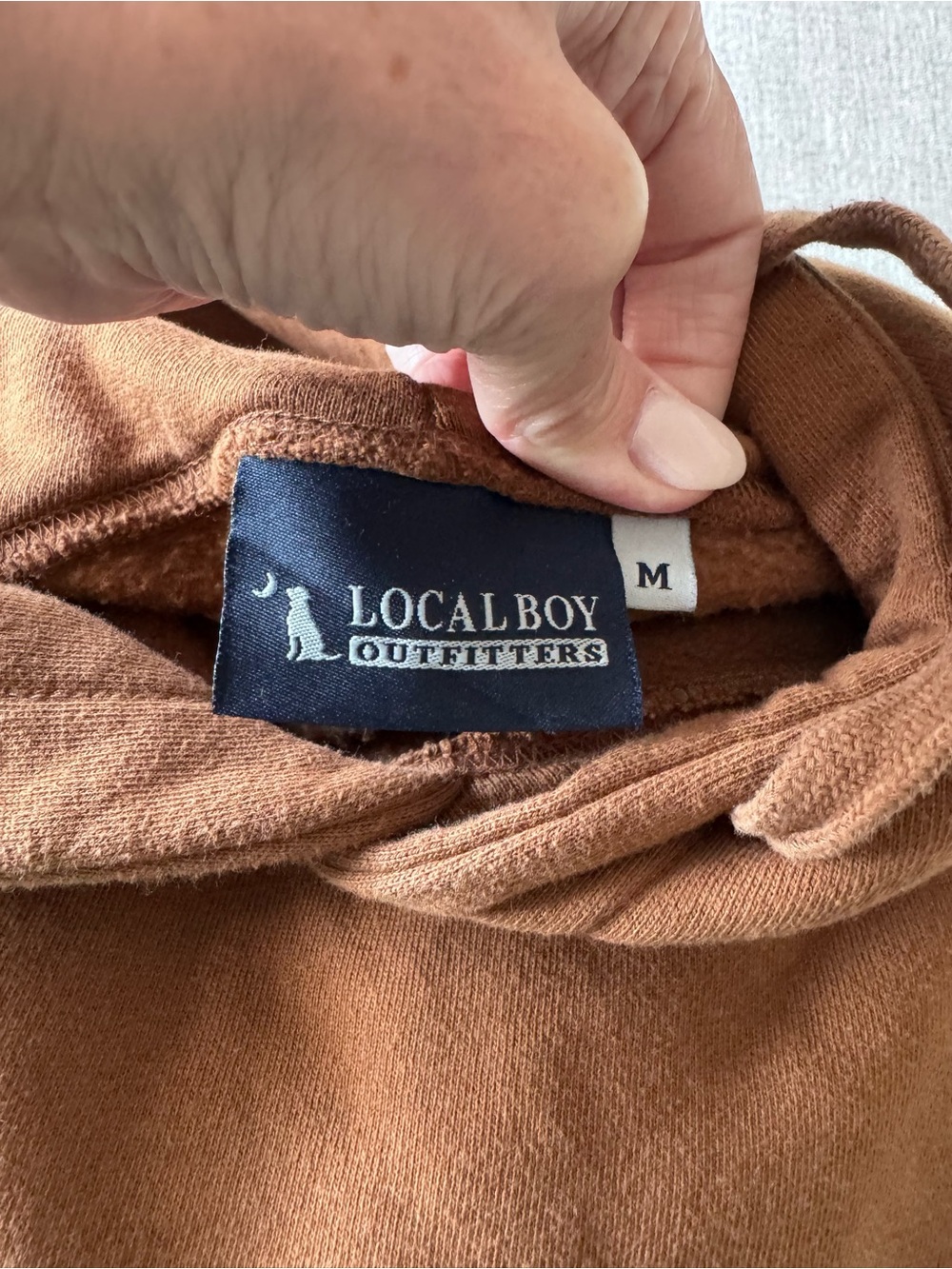 Local Boy Chest-Logo Hoodie in Brown - Size M - Picture 3 of 3